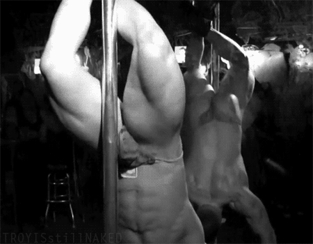 himboheaven:  manthongsnstrings:  Super hot stripper!  A proper job for a himbo. All of his money going towards his Owner. 