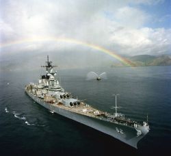 sailnavy:    USS New Jersey BB-62 in Subic Bay, Luzon, Philippines.