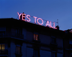 visual-poetry:  »yes to all« by sylvie fleury