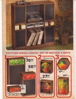 superseventies:  Quadrophonic hi-fi and mood lights in a 1975