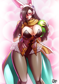 jadenkaiba:   “Happy Easter~!”Kagero from Fire Emblem If/Fates