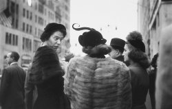 wehadfacesthen:Hats, a photo by Saul Leiter, New York, 1952