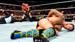 fishbulbsuplex:  Brock Lesnar vs. C.M. Punk  What a beatiful