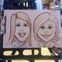 Doing caricatures at the Melrose Farmer’s Market at Memorial