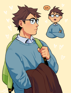 flunflun:  Glasses Oikawa makes me so happy… I can’t stop