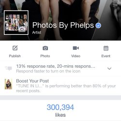 Wow!! I woke up to total epicness of having over 300,000 likes!!!!!!