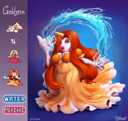 itdontevenmata:  The flowing beauty of Goldeen and the….Jynxiness…of