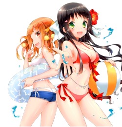 kuzira8:  bikini cleavage cuteg kannagi miyabi kono naka ni hitori