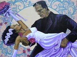 welcome2creepshow:  The Bride and Frankenstein Artwork by Artist