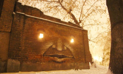 punk-arts:  Russian Street Artist Raises Abandoned Buildings