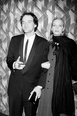 avagardner:  Quentin Tarantino & Uma Thurman in 1994.   