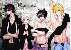 Woot woot!!! Adorable shirtless anime guys!!! This is from the anime Karneval. There is a manga as well.