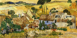 vincentvangogh-art:  Thatched Houses against a Hill, 1890 Vincent