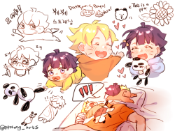 uzumakipposong:  Some doodles of the precious babies I really