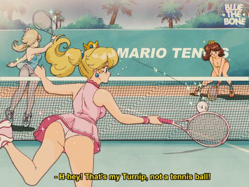 bluethebone: Just enjoyin’ the fine sport of Mario Tennis~