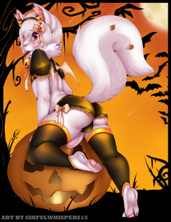sinfulwhispers:  Halloween!!! OuO FA is down so i did this lol
