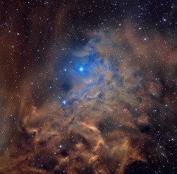n-a-s-a:  AE Aurigae and the Flaming Star Nebula  Image Credit