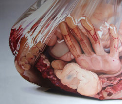 asylum-art:  _Shocking Content_ Painful Paintings by Fabio Magalhaes