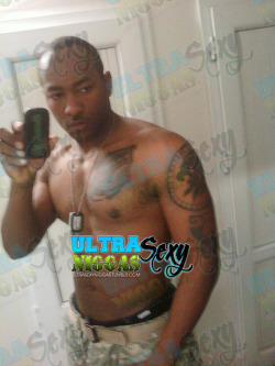 ultrasexyniggas:  &ldquo;El&quot;…. Former Army Grunt from Houston— This boy has some serious DICK! He’s a SUPER FREAK. Used to be stationed at Ft Bliss (El Paso), now out of the military, fucking left/right back home in Houston— Don’t be surprised