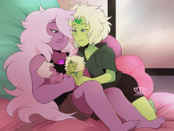 AU where Ame and Peri are the proud parents to two precious gem