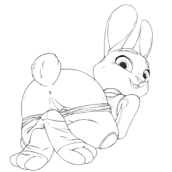 kittyjar:  Judy WIP   dat bunny hole~ < |D’‘‘