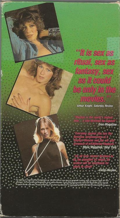 Back cover of Behind the Green Door VHS, 1985 Read about Behind the Green Door here.