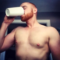 gymger:  Morning coffee and pink ginger nips :)