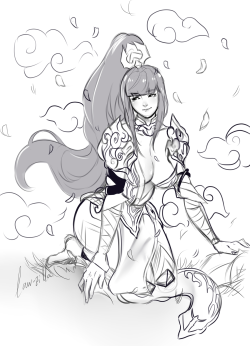 Warring kingdoms Nidalee..really quick sketch @@’fo–i