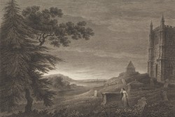 scribe4haxan:Cemetery After Sun-Set (ca. 1797 / Etching and
