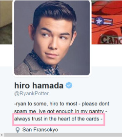 clarabellecow:  Ryan Potter the voice of Hiro Hamada is a fan