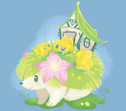 bedupolker:  Shaymin is really tiny so when it encounters Pokemon