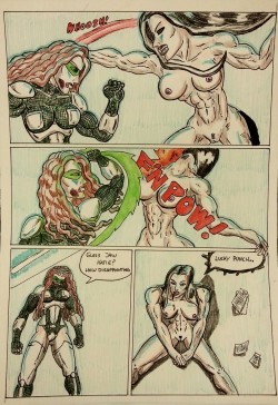 Kate Five vs Symbiote comic Page 90  Kate and Kimberly go toe-to-toe,