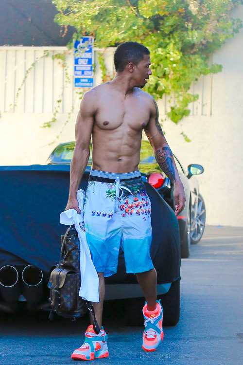 celebritiesofcolor:  Nick Cannon at a gym in Studio City   