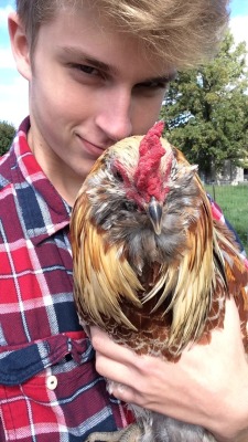 hilloween:  hilloween:  Me n chicken  Me n my huge cock 