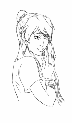 Quick Pyrrha line art for xlthuathopec! I’m gonna try to