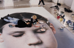 20aliens:  Helnwein and son Amadeus on “Kindskopf” (Head