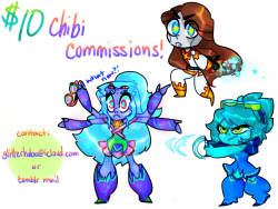 glitterhobo:  Chibi commissions are open! บ per character,