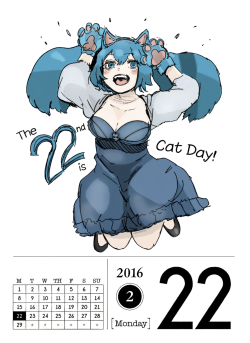 February 22, 2016Today we get a cheerful image of Saiko for Cat