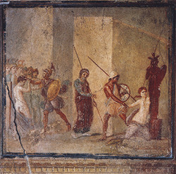 oinopa-ponton:  Menelaus and Helen, Ajax killing Cassandra.  A.D.