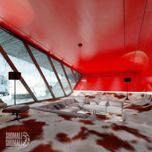 evilbuildingsblog:  Villa Lako: a living box inside the snowy