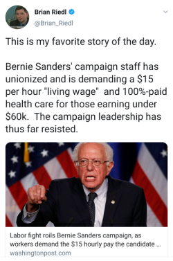 donaldtrumpispresidentdealwithit:  Bernie: Fight for ฟ, unless