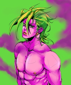 josukespimphand:  Wip from a few weeks ago of Fugo. Ehh, I still