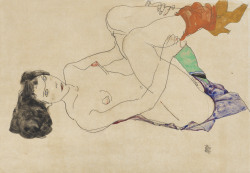 lawrenceleemagnuson:  Egon Schiele (1890-1918)Liegender weiblicher