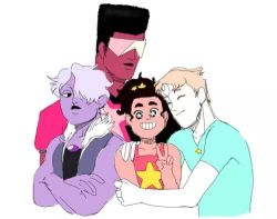 itami-sochi:  Genderbent Steven Universe anyone? ♥  three dads….im