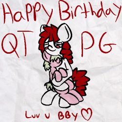 candycoats:  qptg:  heypizzaboy: Birthday doodles! Also, if anyone