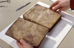 coolartefact:  The Archimedes palimpsest, 13th century A.D. Source: