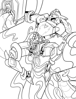 spacedrinks:  WIP, lineart of some tentacle drift smut. Drift