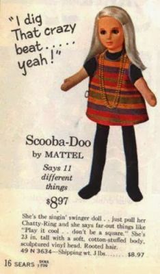 vintagemarlene:  scooba doo the beatnik doll by mattel, 1964