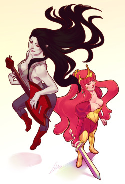 the-little-pink-mustache:  Adventure Time Babes by Lelia    
