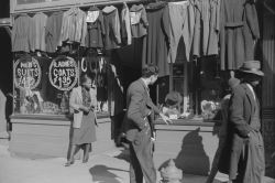 yesterdaysprint:  Secondhand clothing, Beale Street, Memphis,